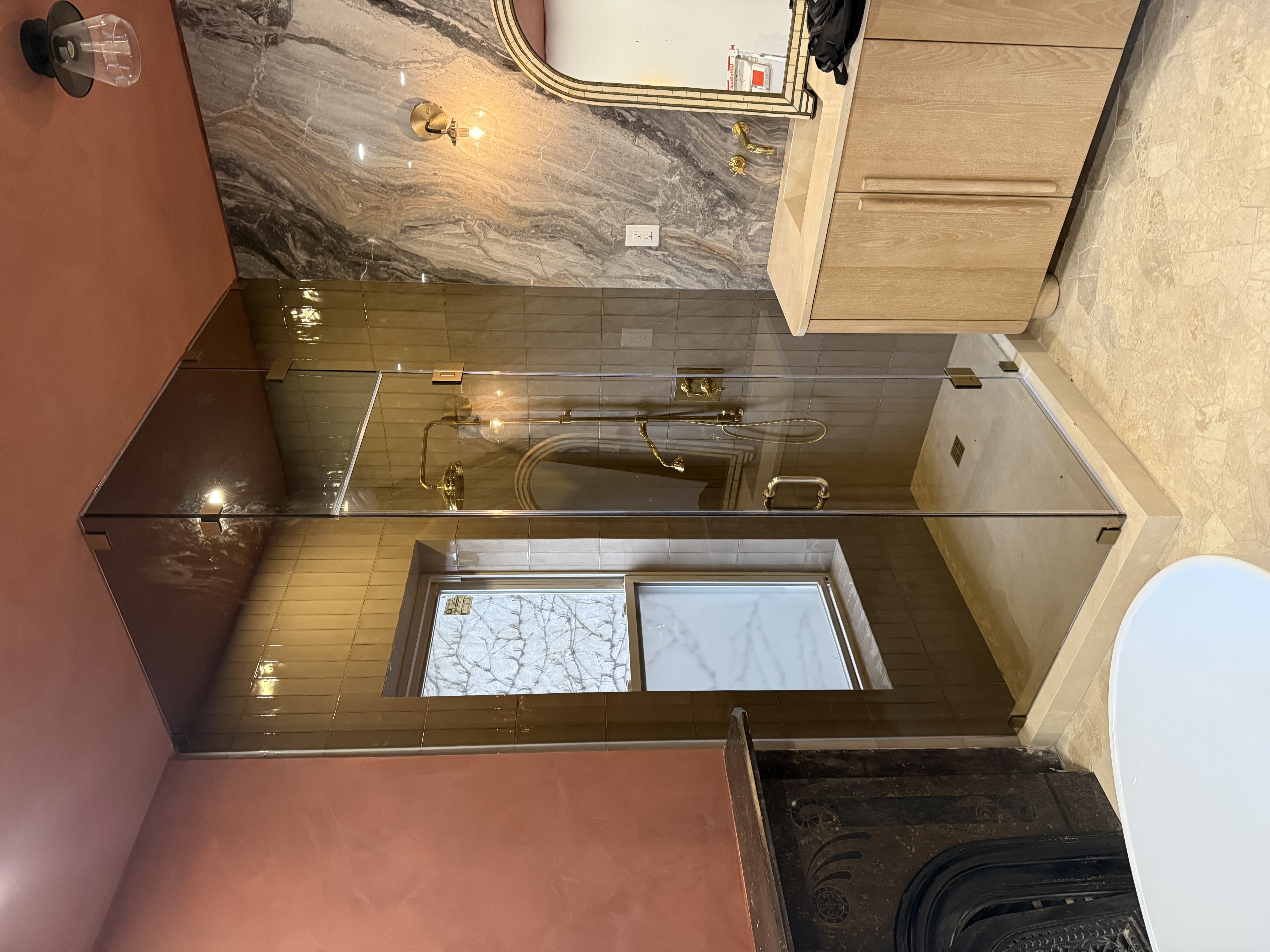 Bronze & Gray Tinted Glass glass sample for shower doors and glass installations